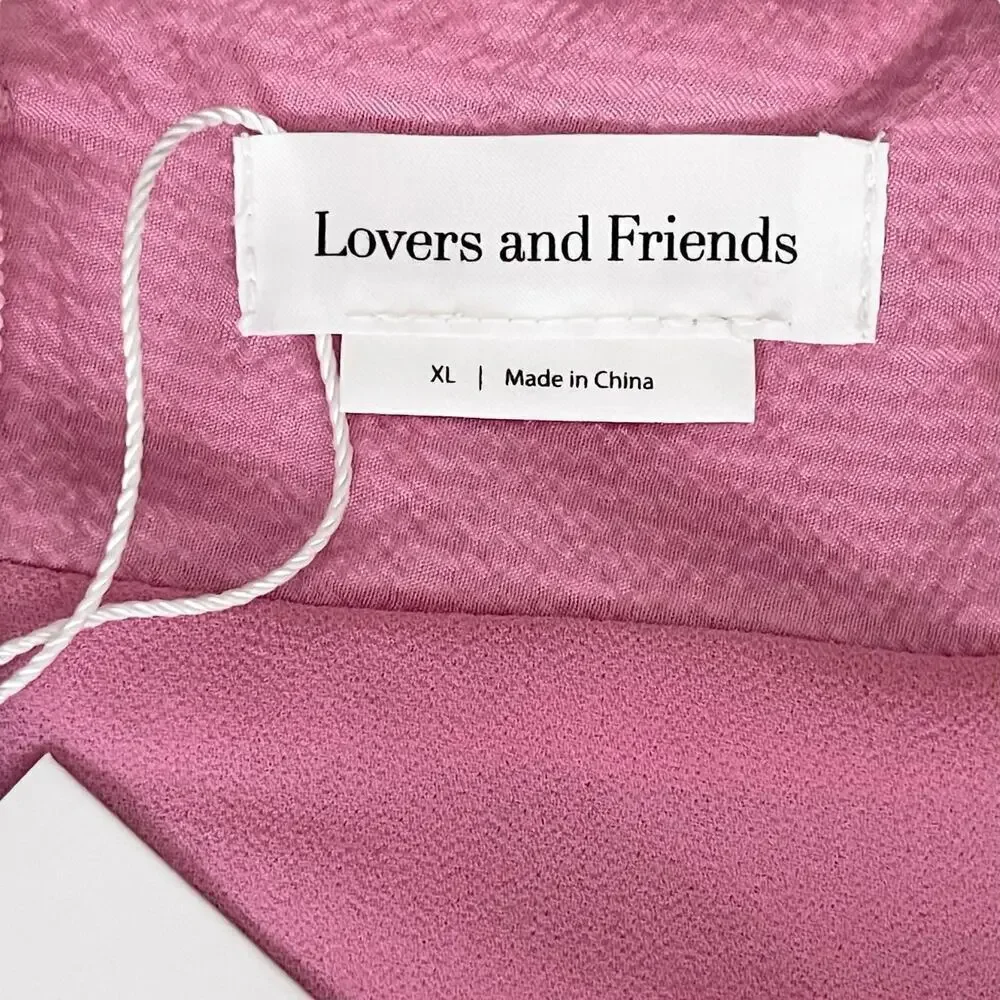 NWT Revolve Lovers & Friends Carlita Satin Skirt in Rosebloom Pink Size XL